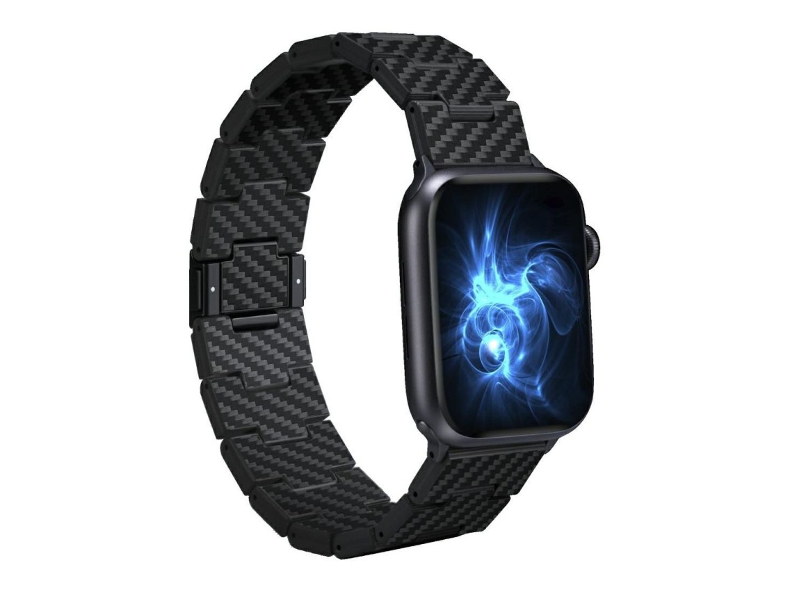 Correa PITAKA de fibra de carbono estilo retro para Apple Watch 1/2/3/4/5/6/7/8/9/10/SE/Ultra/Ultra2