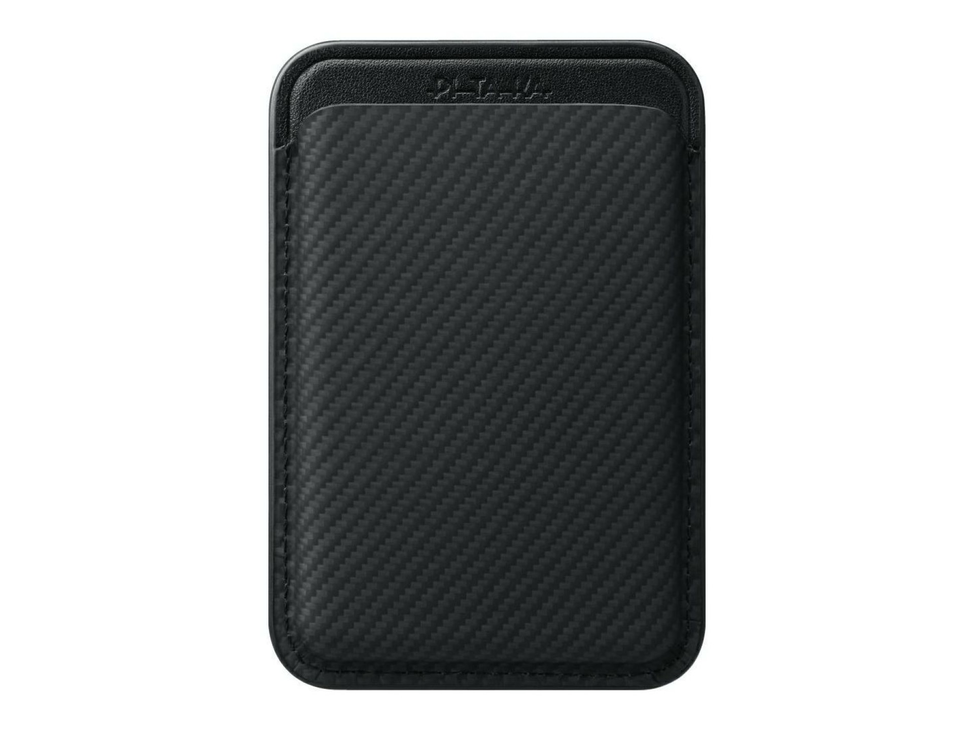 Magnetic wallet PITAKA Woven Wallet MagSafe for phone black grey