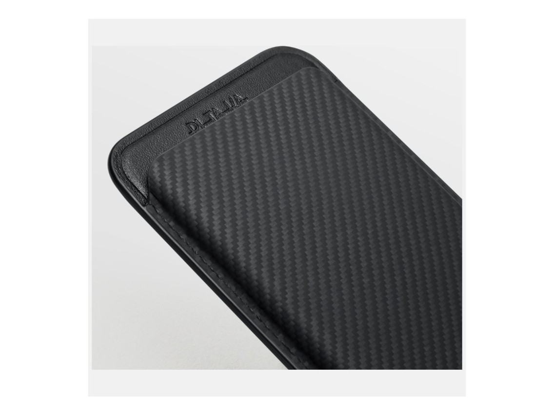 Magnetic wallet PITAKA Woven Wallet MagSafe for phone black grey