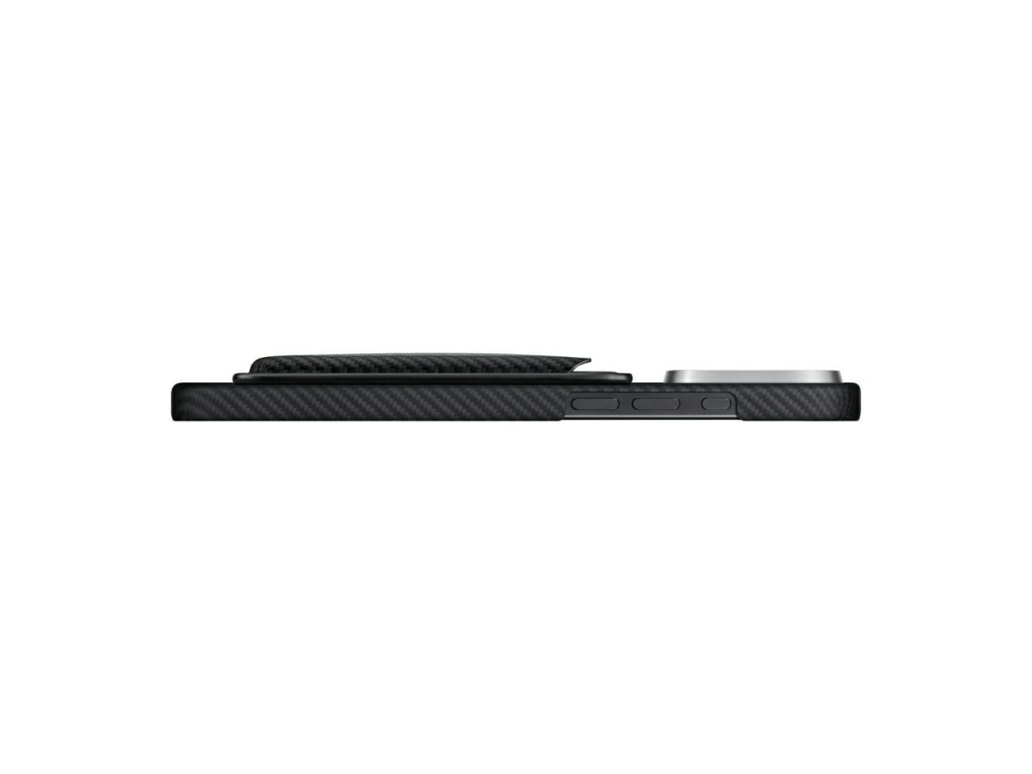 Magnetic wallet PITAKA Woven Wallet MagSafe for phone black grey