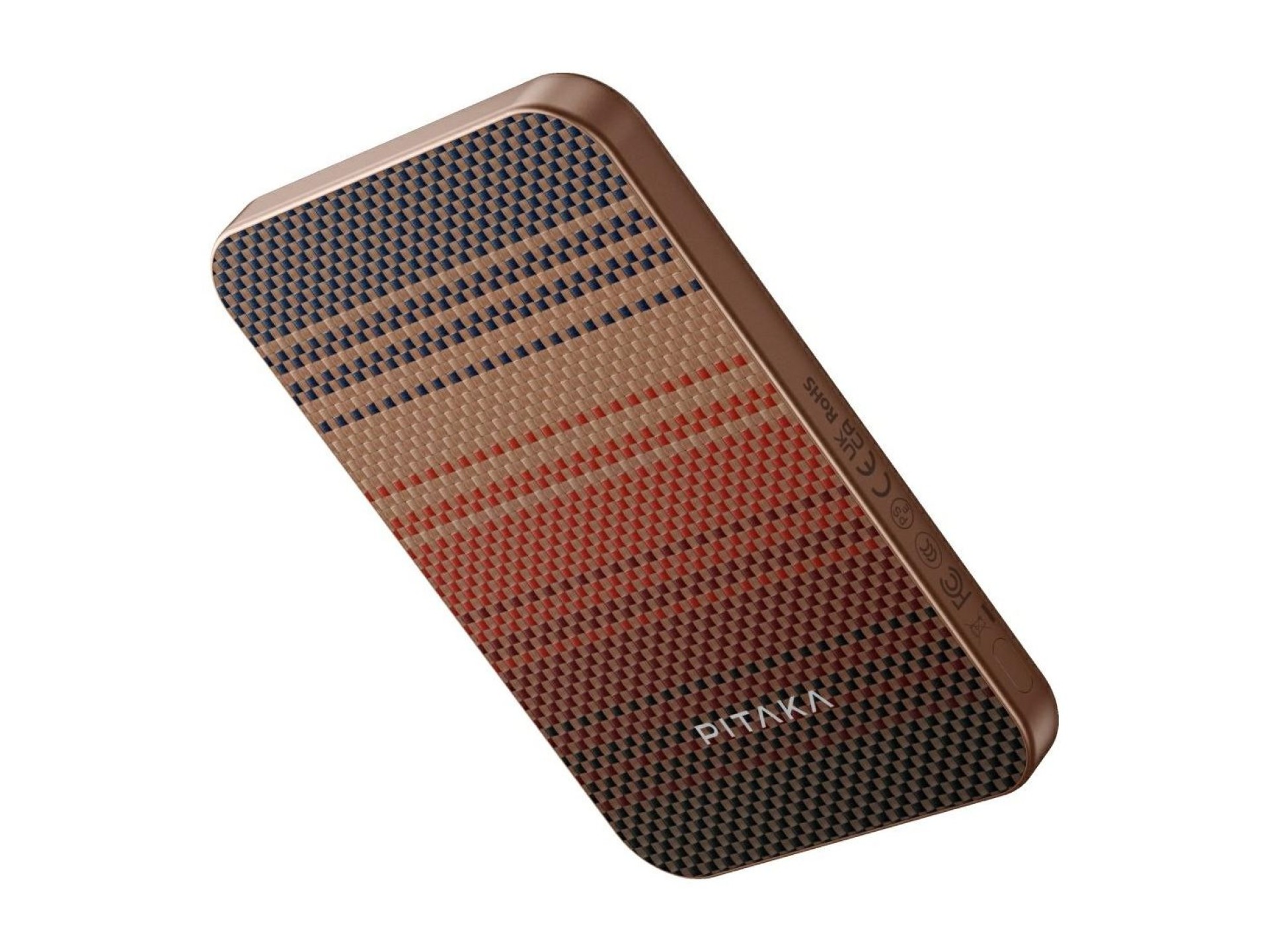Power bank PITAKA Fibra Aramida Qi2 MagSafe atardecer