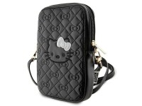 Bolso Hello Kitty acolchado con lazos y correa - negro
