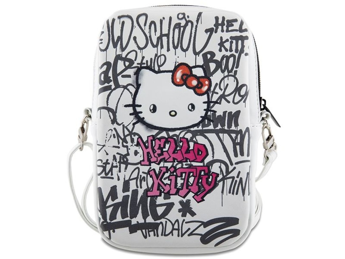 Bolsa Hello Kitty Graffiti Kitty Head - branca