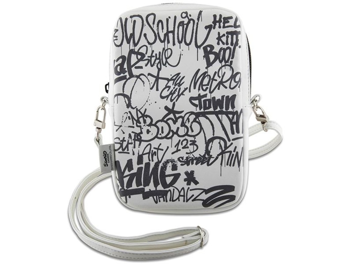 Bolsa Hello Kitty Graffiti Kitty Head - branca