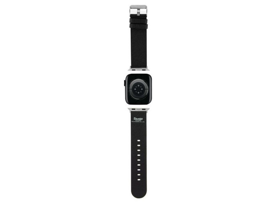 Correa con estampado de cabezas y lazos de Hello Kitty para Apple Watch de 38/40/41 mm - Negra