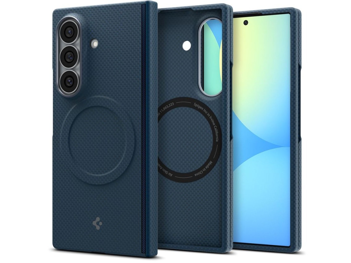 Funda Spigen AirSkin Aramid MagFit MagSafe para Samsung Galaxy Z Fold 8 Ultra - Azul marino