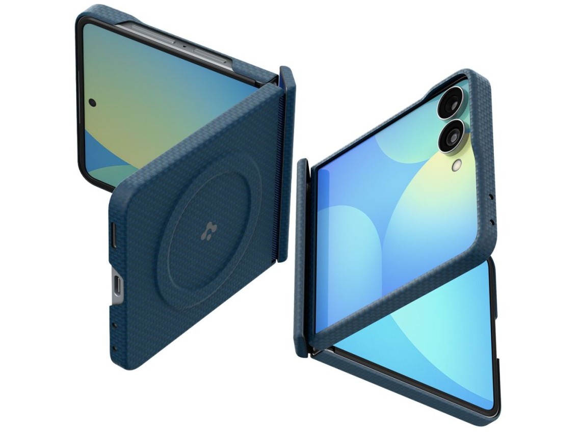 Spigen AirSkin Aramid MagFit MagSafe Case for Samsung Galaxy Z Flip 8 - Navy Blue