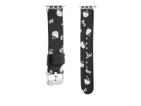 Correa con estampado de cabezas y lazos de Hello Kitty para Apple Watch de 38/40/41 mm - Negra