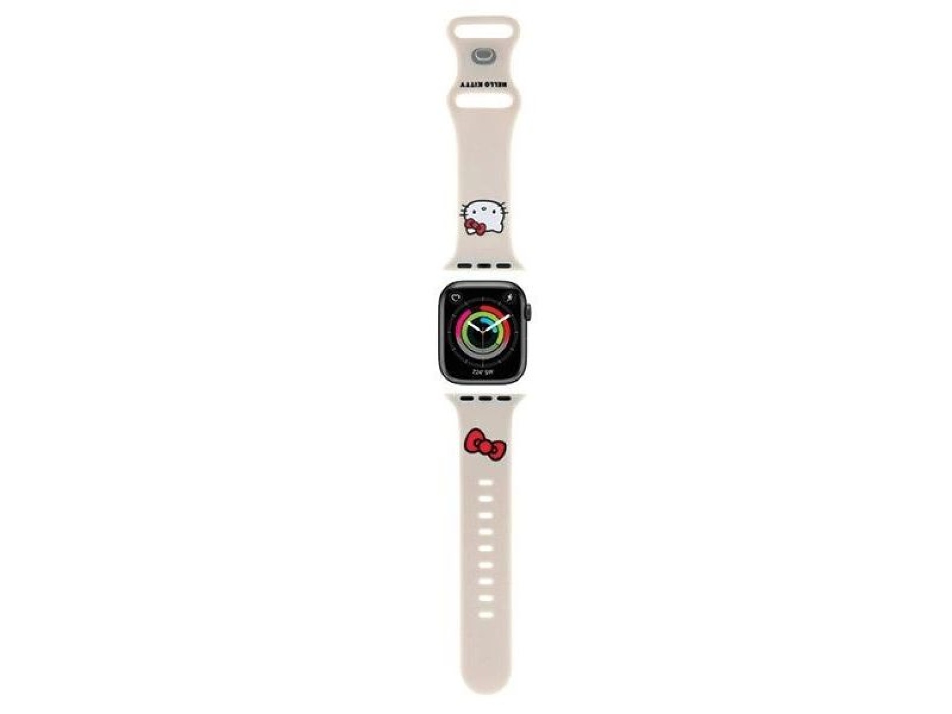 Correa de silicona con forma de cabeza de Hello Kitty para Apple Watch de 38/40/41 mm - beige