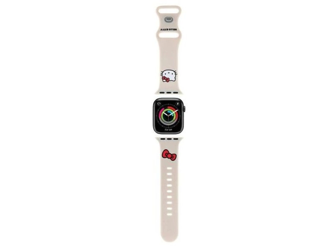 Correa de silicona con forma de cabeza de Hello Kitty para Apple Watch de 38/40/41 mm - beige