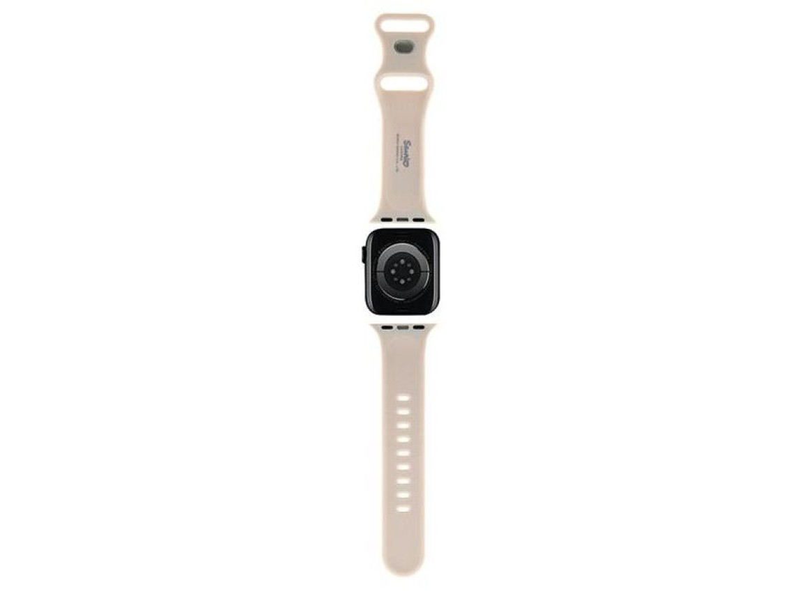 Correa de silicona con forma de cabeza de Hello Kitty para Apple Watch de 38/40/41 mm - beige