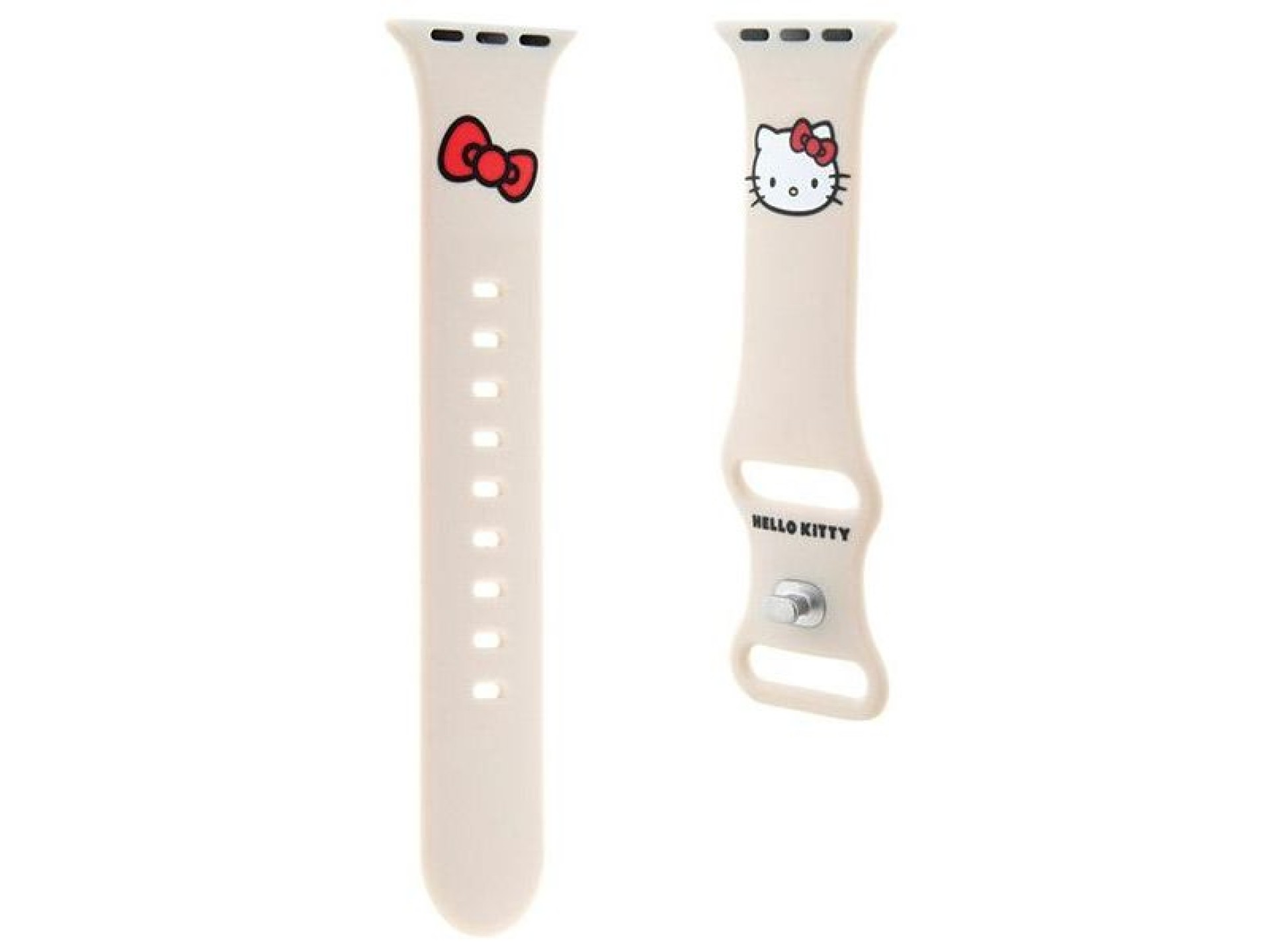 Correa de silicona con forma de cabeza de Hello Kitty para Apple Watch de 38/40/41 mm - beige