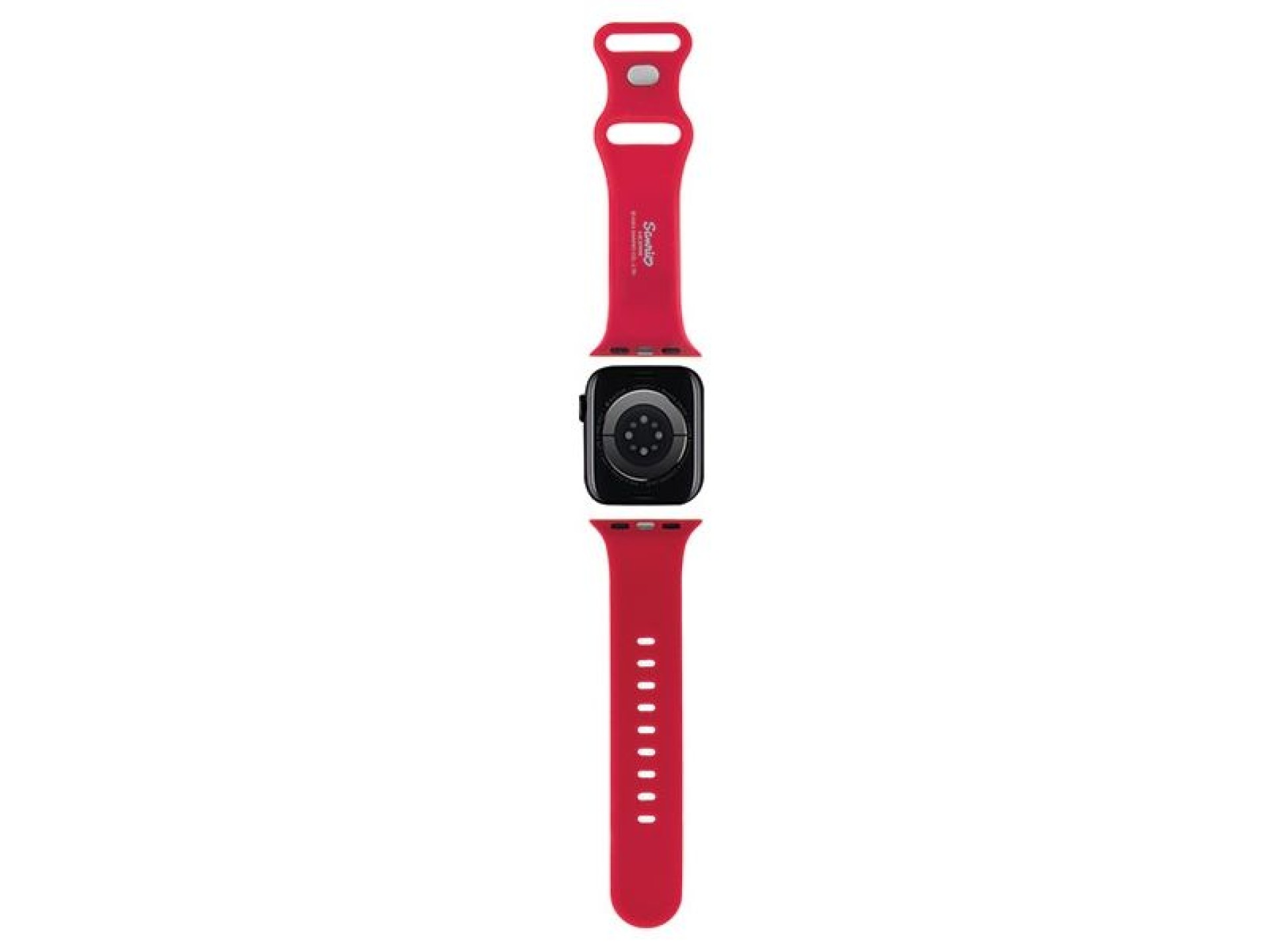 Correa de silicona con forma de cabeza de Hello Kitty para Apple Watch de 38/40/41 mm - roja