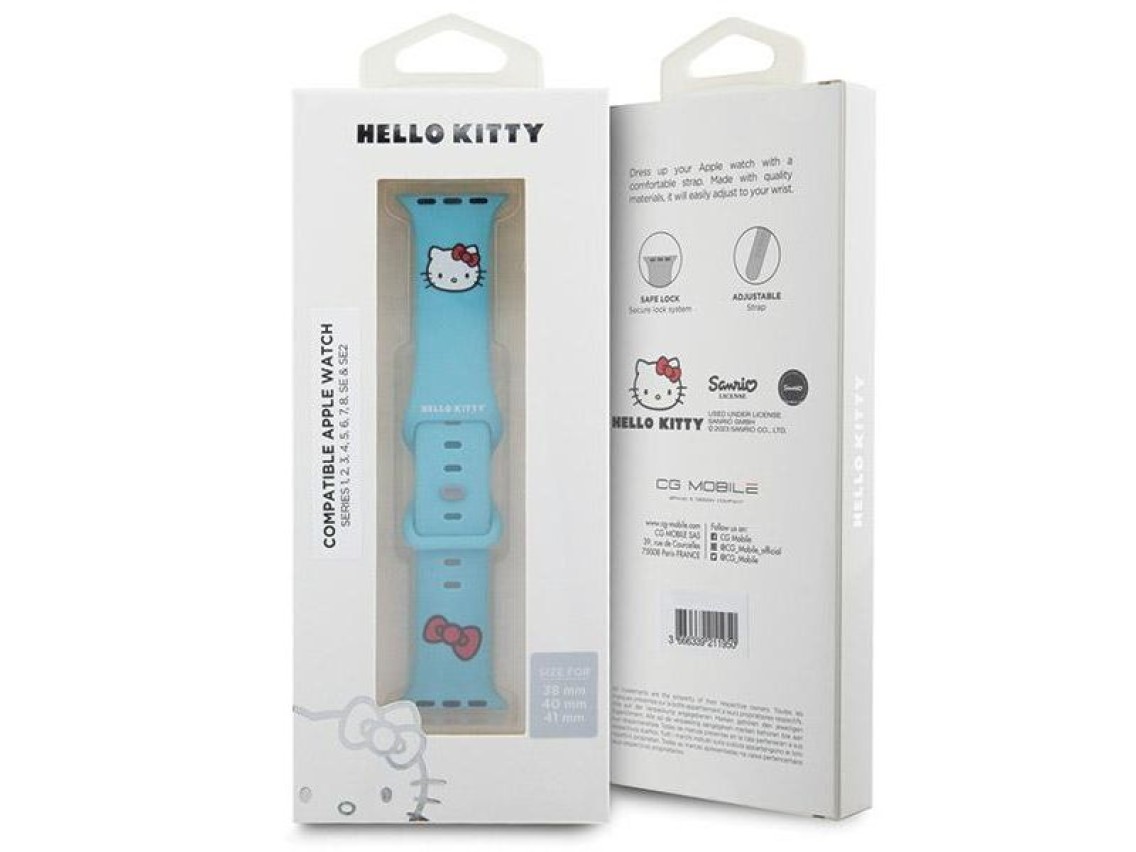 Hello Kitty Silicone Kitty Head strap for Apple Watch 38/40/41mm - blue