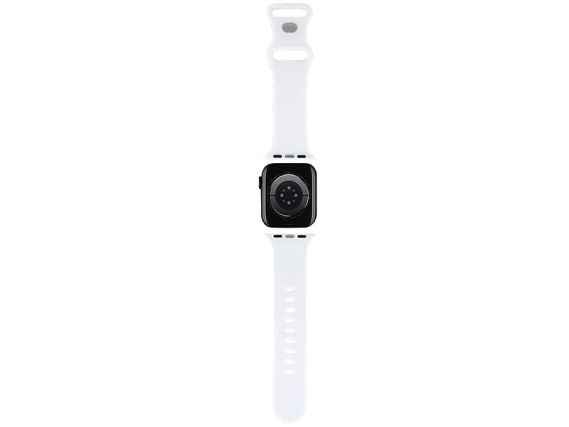Pulseira de silicone Hello Kitty Heads & Stripes para Apple Watch 38/40/41mm - Preta
