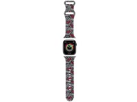 Pulseira de silicone Hello Kitty com laços e listras para Apple Watch 38/40/41 mm - Preta Pulseira de silicone Hello Kitty com laços e listras para Apple Watch 38/40/41 mm - Preta