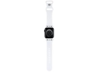 Pulseira de silicone Hello Kitty com laços e listras para Apple Watch 38/40/41 mm - Preta Pulseira de silicone Hello Kitty com laços e listras para Apple Watch 38/40/41 mm - Preta