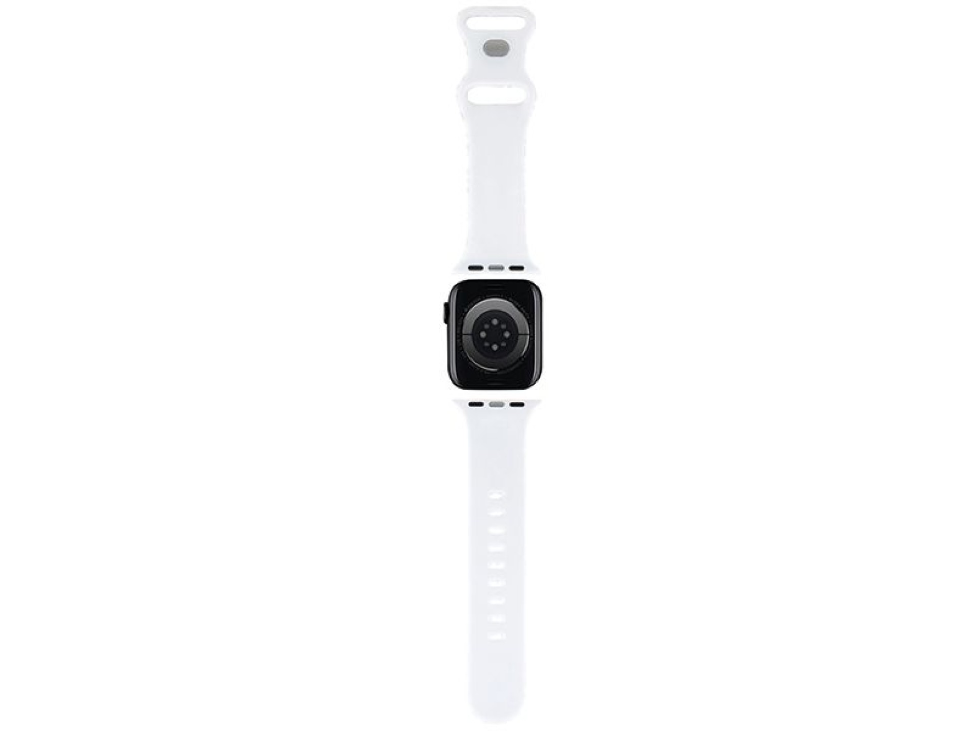 Pulseira de silicone Hello Kitty com laços e listras para Apple Watch 38/40/41 mm - Preta