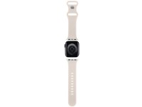 Pulseira de silicone Hello Kitty com estampa de grafite para Apple Watch 38/40/41mm - bege Pulseira de silicone Hello Kitty com estampa de grafite para Apple Watch 38/40/41mm - bege