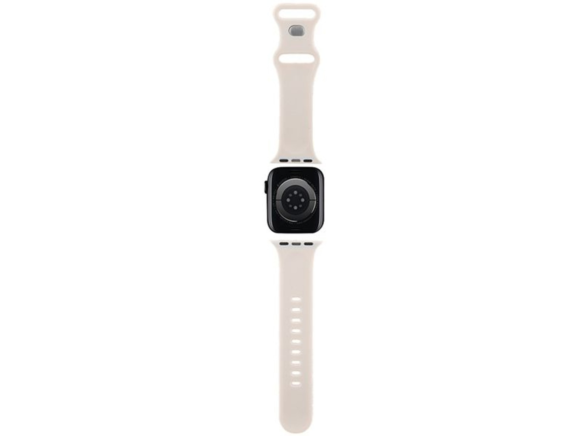Pulseira de silicone Hello Kitty com estampa de grafite para Apple Watch 38/40/41mm - bege