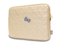 Funda Hello Kitty Zip PU acolchada con lazos para portátil de 14" - dorada Funda Hello Kitty Zip PU acolchada con lazos para portátil de 14" - dorada