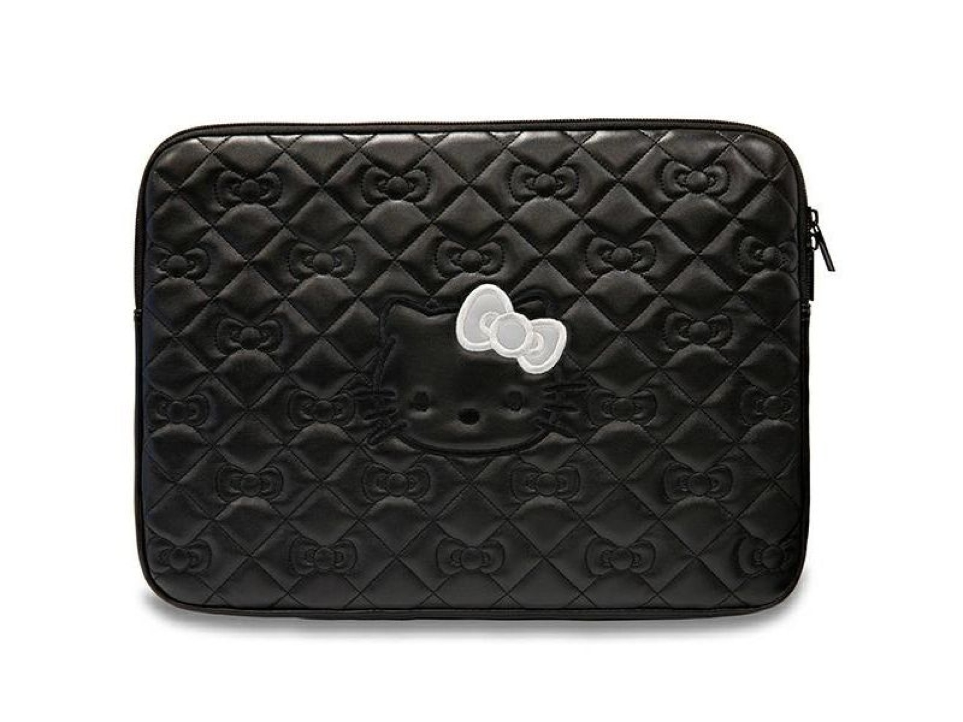 Capa Hello Kitty Zip PU acolchoada com laços para laptop de 14