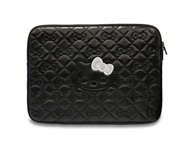 Hello Kitty Zip PU Quilted Bows case for a 14" laptop - black Hello Kitty Zip PU Quilted Bows case for a 14" laptop - black