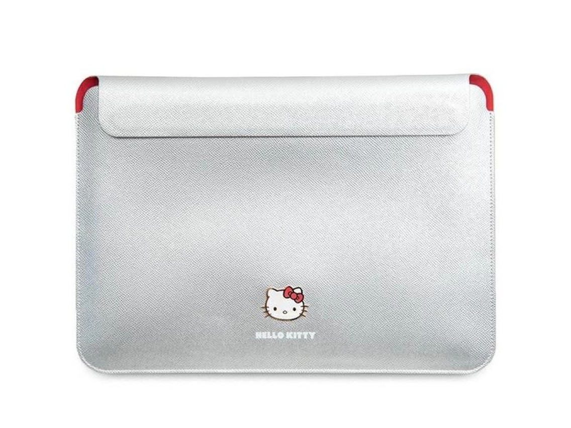 Hello Kitty PU Metal Logo case for a 14" laptop - silver