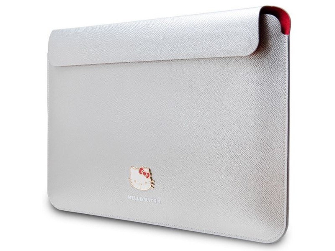 Hello Kitty PU Metal Logo case for a 14" laptop - silver