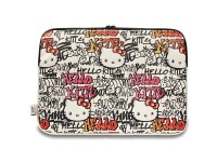 Capa Hello Kitty PU com logotipo metálico para laptop de 14" - bege Capa Hello Kitty PU com logotipo metálico para laptop de 14" - bege