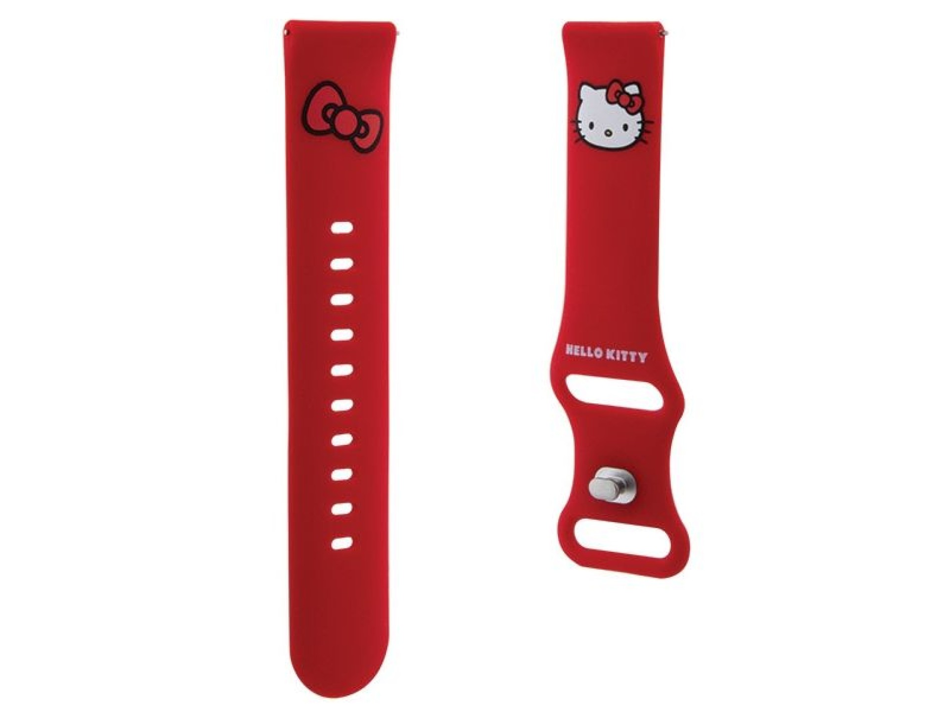 Faixa de cabeça universal Hello Kitty em silicone, 20 mm - vermelha