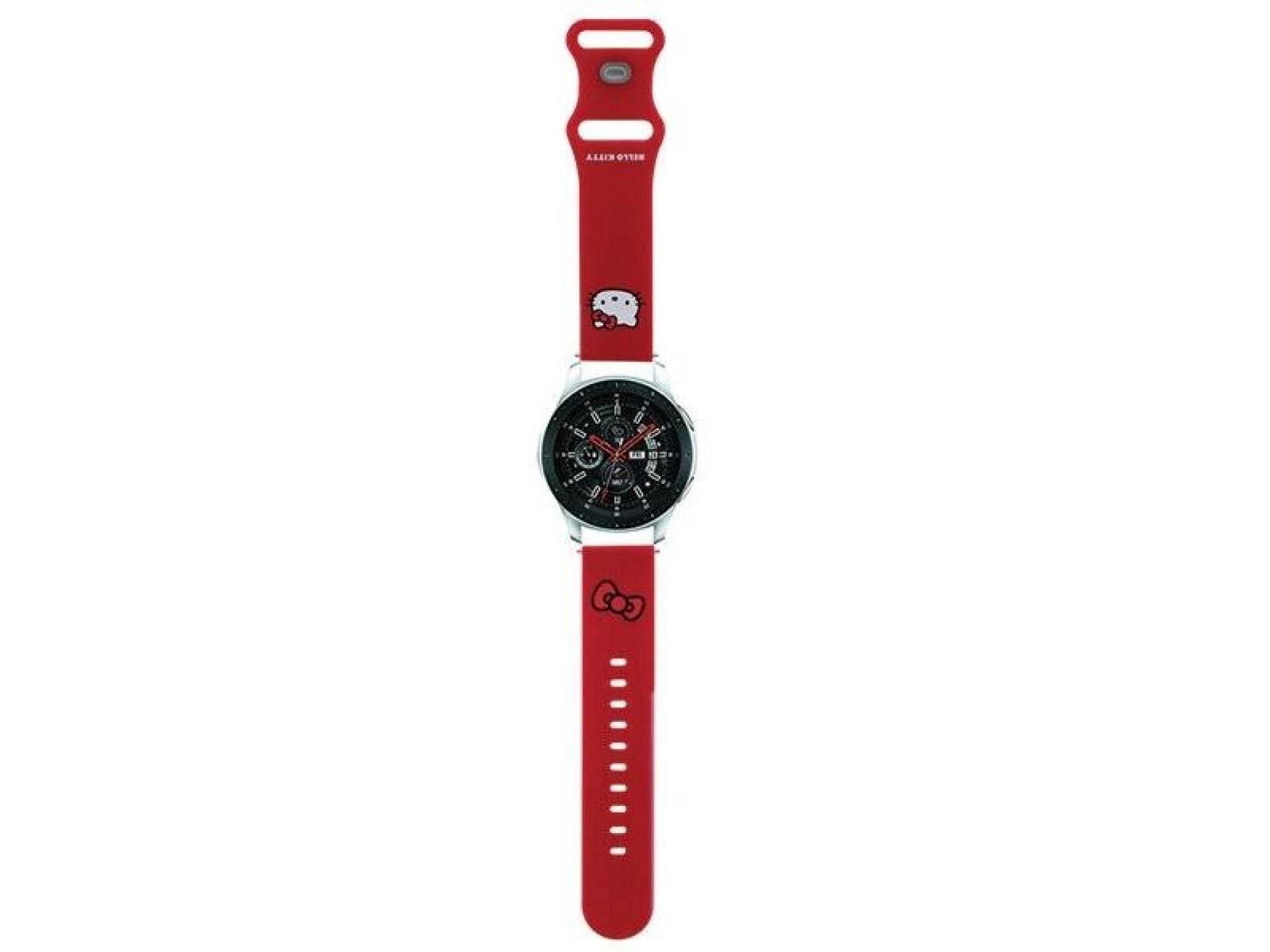 Faixa de cabeça universal Hello Kitty em silicone, 22 mm - vermelha