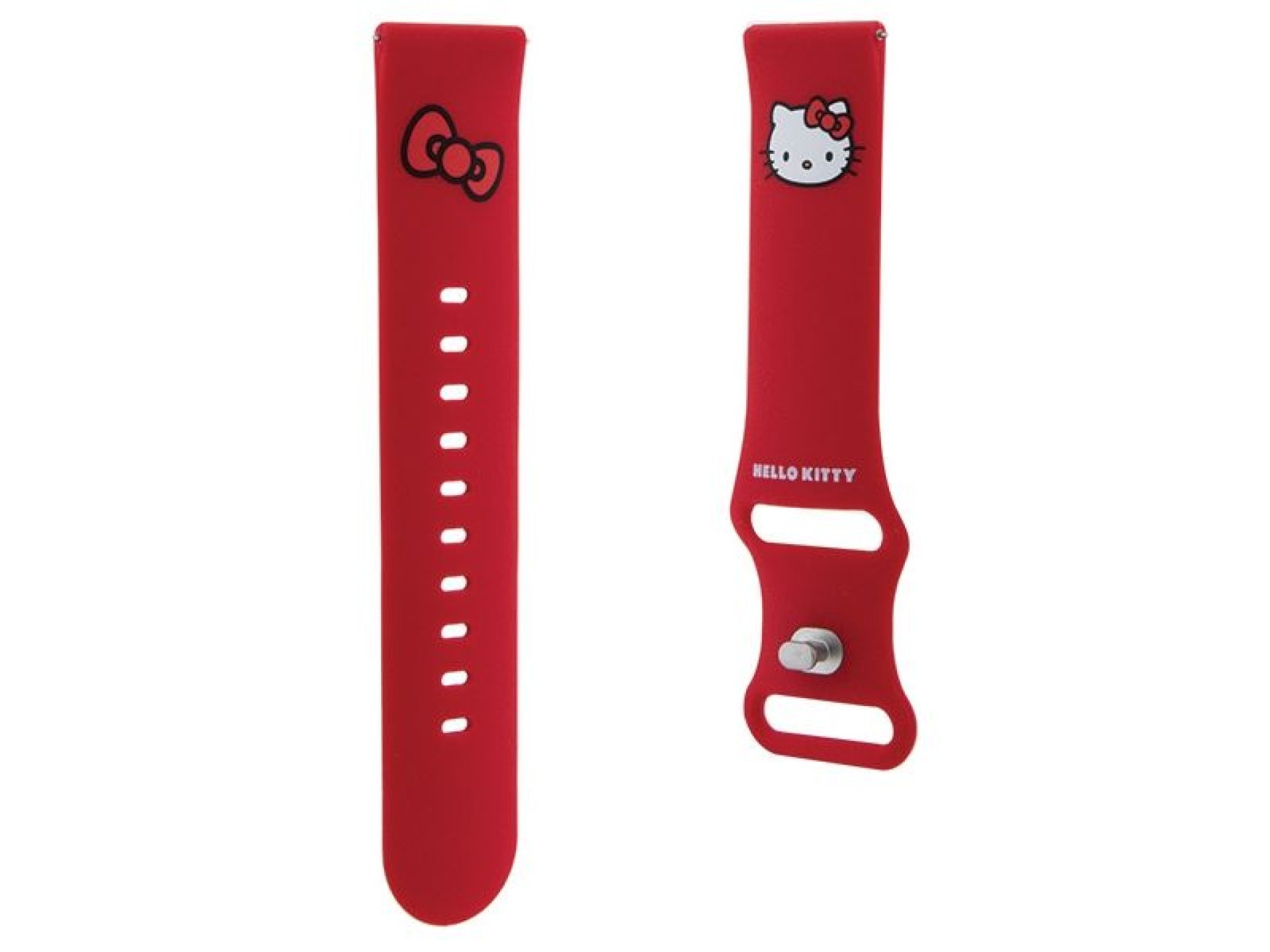 Faixa de cabeça universal Hello Kitty em silicone, 22 mm - vermelha