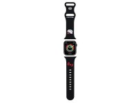 Pulseira de silicone Hello Kitty com formato de cabeça de gatinho para Apple Watch 38/40/41mm - pret Pulseira de silicone Hello Kitty com formato de cabeça de gatinho para Apple Watch 38/40/41mm - pret