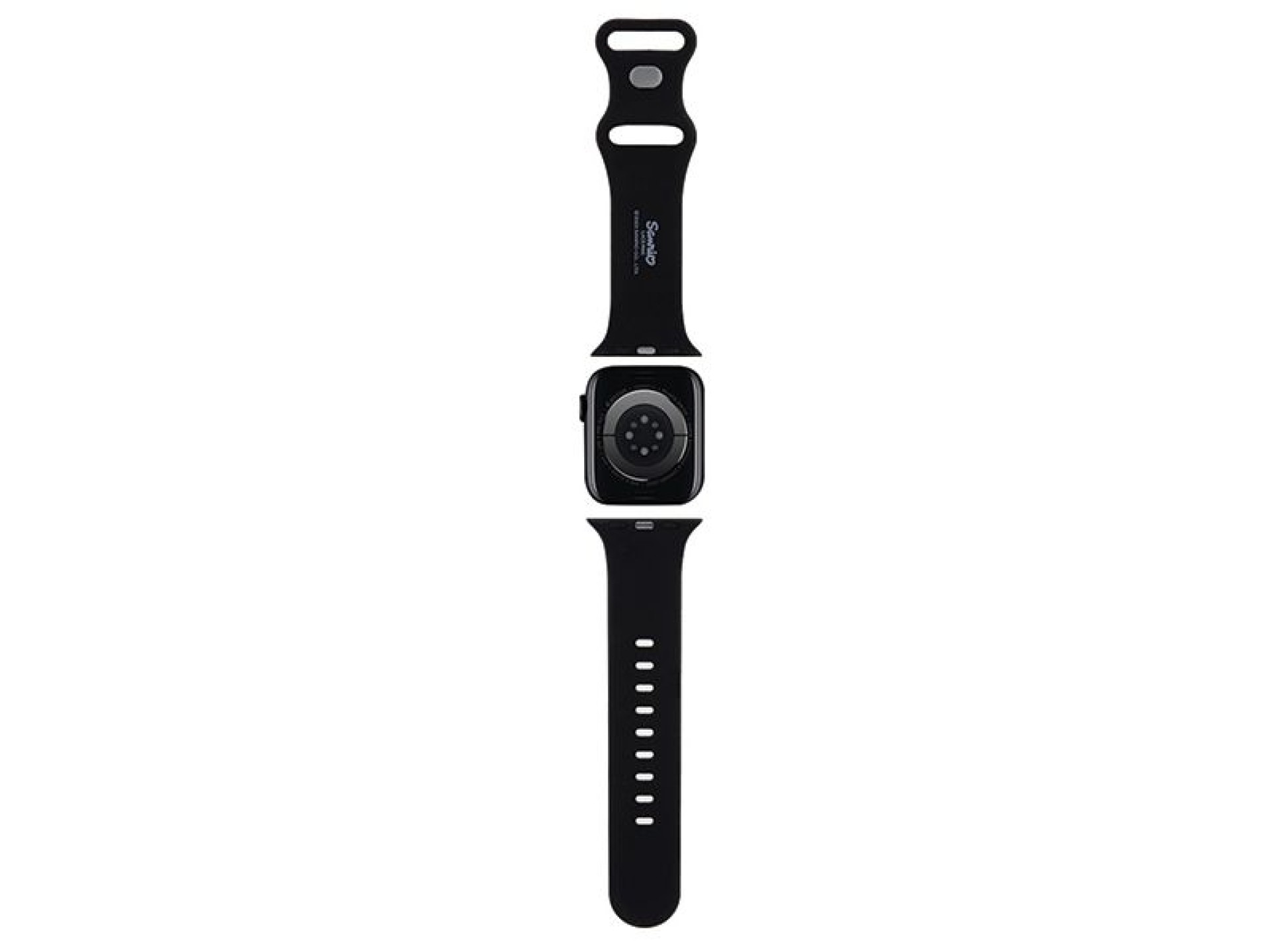Pulseira de silicone Hello Kitty com formato de cabeça de gatinho para Apple Watch 38/40/41mm - pret