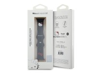 Pulseira de silicone Hello Kitty com formato de cabeça de gatinho para Apple Watch 38/40/41mm - pret Pulseira de silicone Hello Kitty com formato de cabeça de gatinho para Apple Watch 38/40/41mm - pret
