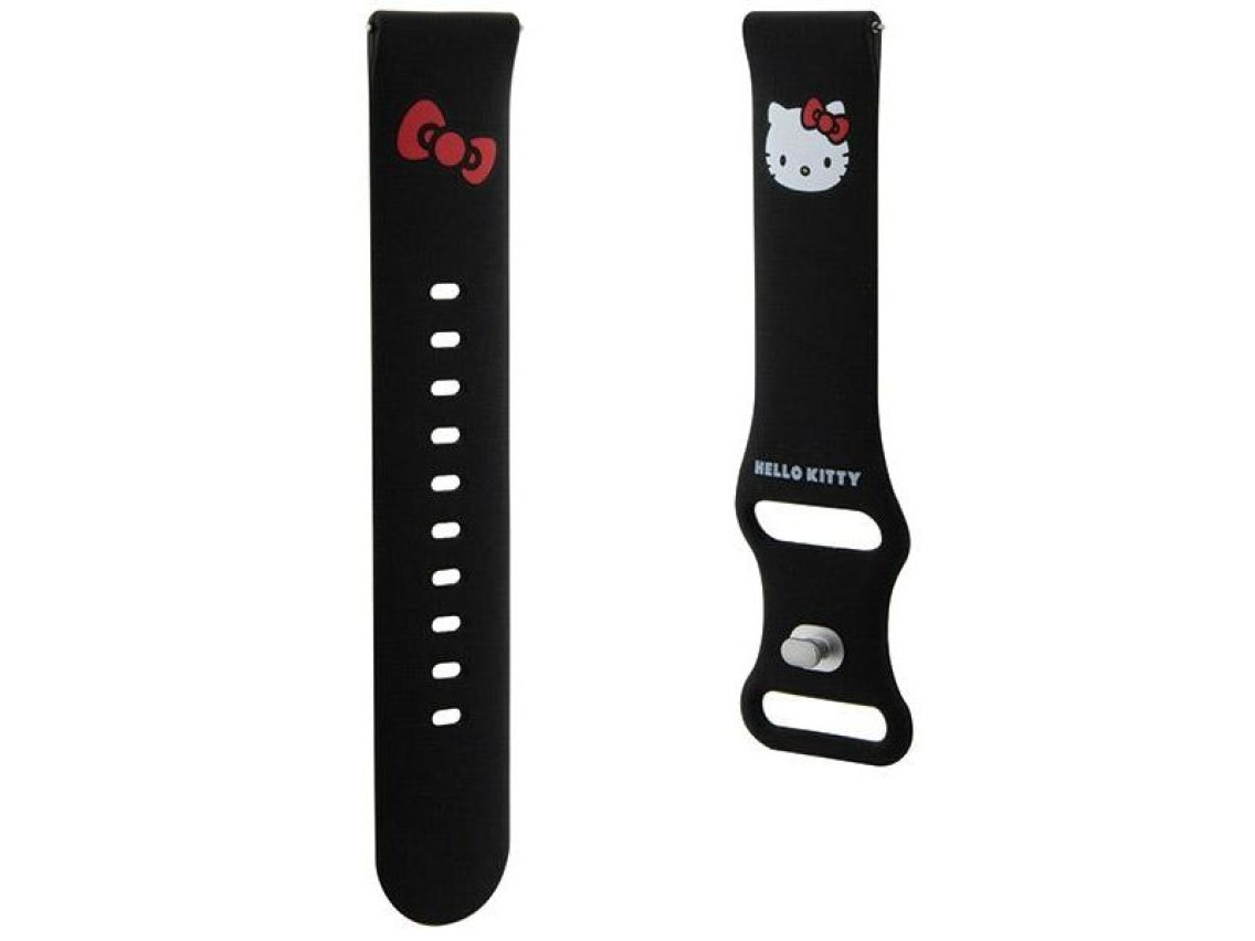 Hello Kitty Silicone Kitty Head strap universal 20mm - black