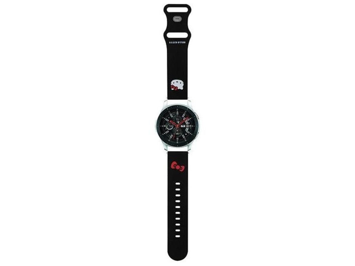 Faixa de cabeça universal Hello Kitty em silicone, 22 mm - preta