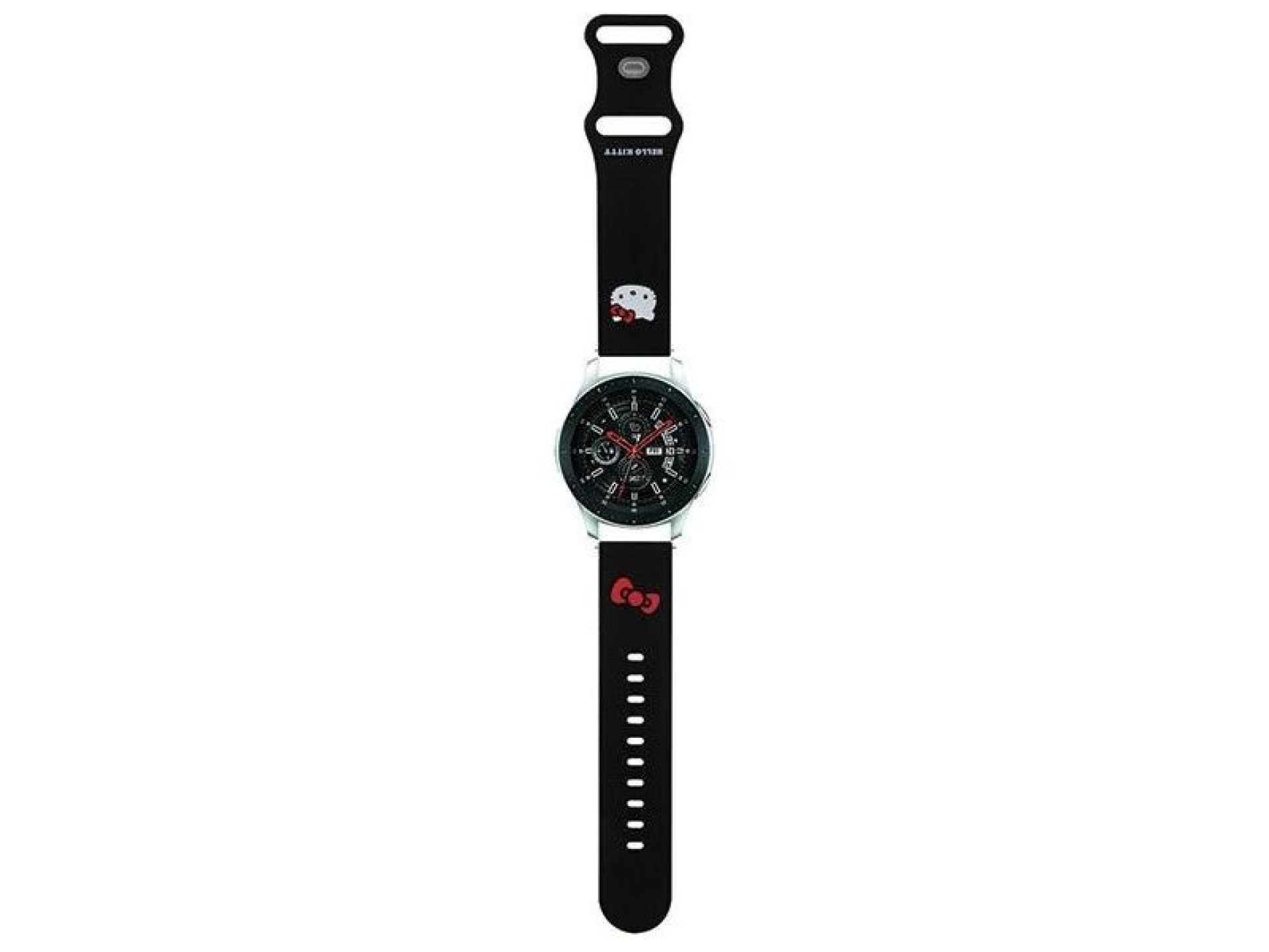 Faixa de cabeça universal Hello Kitty em silicone, 22 mm - preta