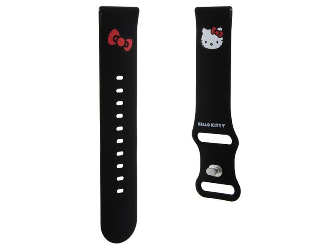 Faixa de cabeça universal Hello Kitty em silicone, 22 mm - preta