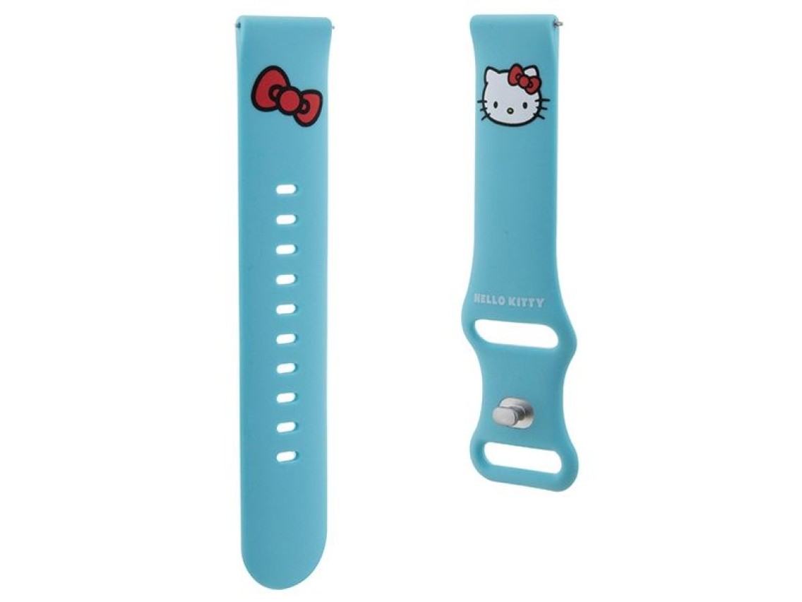 Correa de silicona para la cabeza de Hello Kitty, universal, 20 mm - azul