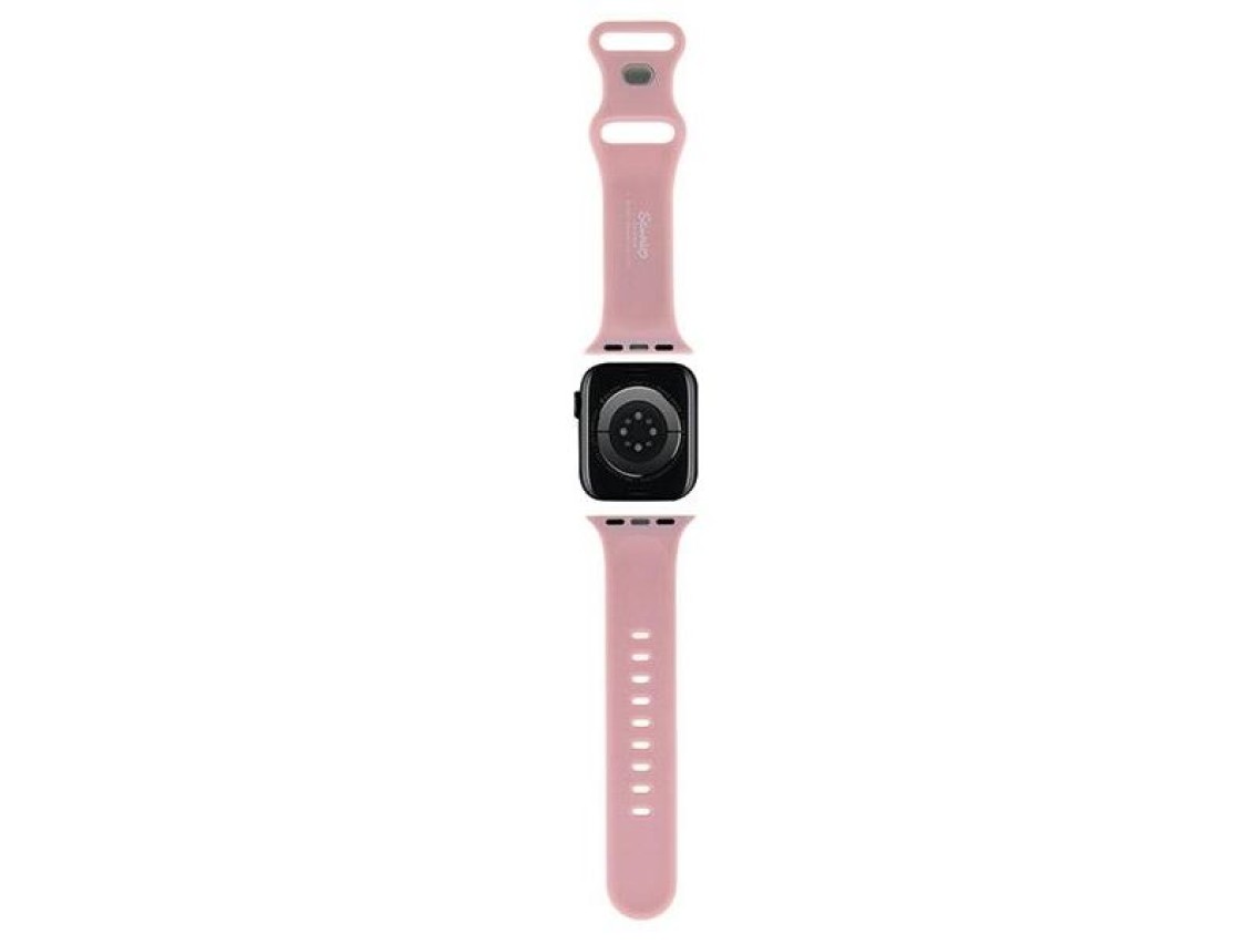 Pulseira de silicone Hello Kitty para Apple Watch 42/44/45/49mm - Rosa