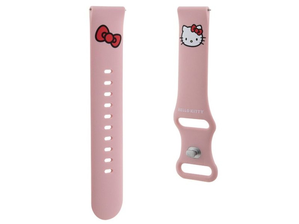 Correa de silicona para la cabeza de Hello Kitty, universal, 22 mm - rosa