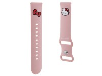 Faixa de cabeça universal Hello Kitty em silicone, 22 mm - rosa Faixa de cabeça universal Hello Kitty em silicone, 22 mm - rosa