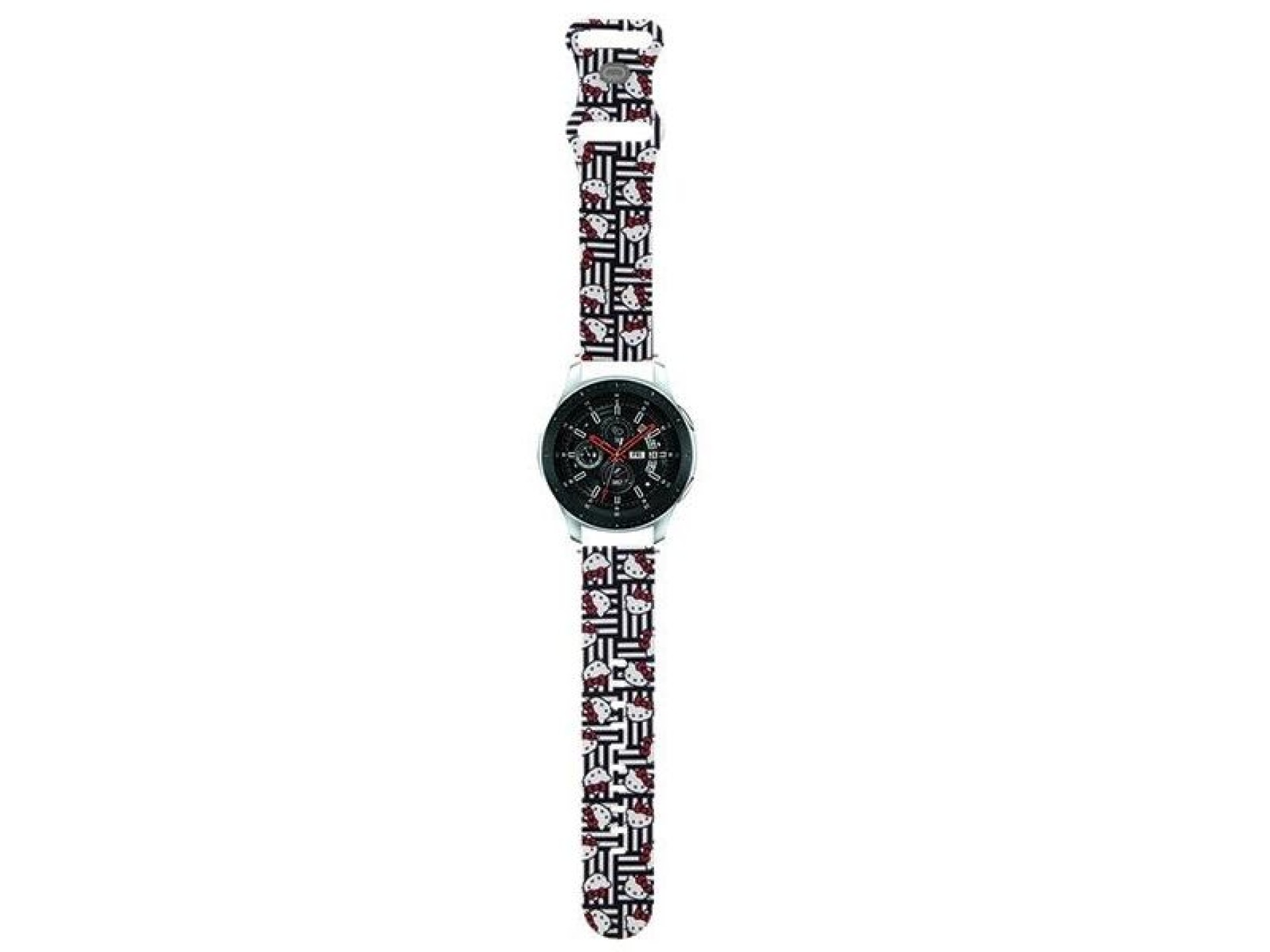 Hello Kitty Silicone Heads & Stripes universal 22mm - black
