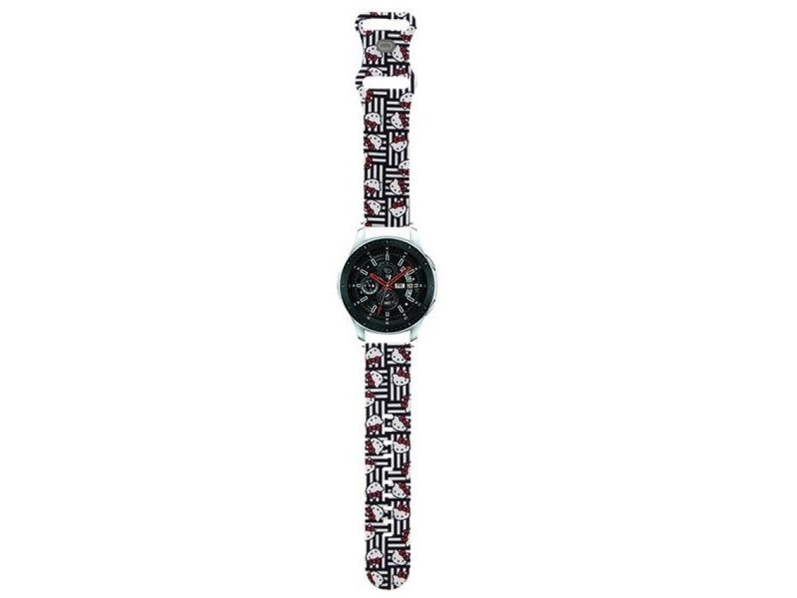 Hello Kitty Silicone Heads & Stripes universal 22mm - black