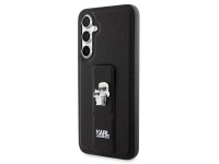 Capa Karl Lagerfeld Gripstand Saffiano Karl&Choupette Pins para Samsung Galaxy S23 FE - preta Capa Karl Lagerfeld Gripstand Saffiano Karl&Choupette Pins para Samsung Galaxy S23 FE - preta