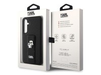 Capa Karl Lagerfeld Gripstand Saffiano Karl&Choupette Pins para Samsung Galaxy S23 FE - preta Capa Karl Lagerfeld Gripstand Saffiano Karl&Choupette Pins para Samsung Galaxy S23 FE - preta