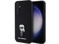 Capa de silicone Karl Lagerfeld Ikonik com pino metálico para Samsung Galaxy S23 FE - preta Capa de silicone Karl Lagerfeld Ikonik com pino metálico para Samsung Galaxy S23 FE - preta
