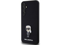 Capa de silicone Karl Lagerfeld Ikonik com pino metálico para Samsung Galaxy S23 FE - preta Capa de silicone Karl Lagerfeld Ikonik com pino metálico para Samsung Galaxy S23 FE - preta